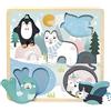 Vilac Incastro Tattile Banchisa Michelle Carlslund per Bambini in Legno | Forme da associare e manipolare | mondo polare colorato e illustrato | sviluppa motricità e destrezza | idea regalo astuta