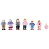 KidKraft Set Famiglia di Bambole in Legno 7 Persone Mini Figure Mini Bambola (12 cm), Accessori per Casa delle Bambole, Giocattolo per Bambini 3+ Anni, 65202