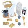 KidKraft Set Macchina Caffè Capsule Giocattolo Dorato, Set Mini Elettrodomestici Giocattoli per Cucina per Bambini, Accessori Cucina Bambini, 53538