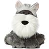 Aurora Mondiale 2427 - WOOF e Amici - Willi Schnauzer, Peluche, da 12 Pollici, Grigio/Bianco