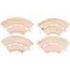 small foot 10808 Set di curve in legno, 4 parti, compatibile con tutte le comuni ferrovie in legno, a partire da 3 anni