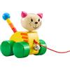 Selecta - Gatto Tinka, giocattolo da tirare in legno, 12 cm, 62035