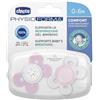 Chicco PhysioForma Succhietto Comfort 0-6 Mesi, Ciuccio Bimba con Tettarella in Silicone, Supporta la Respirazione Fisiologica e il Corretto Sviluppo della Bocca, Rosa in Colori Assortiti, 2 pezzi
