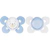 Chicco PhysioForma Succhietto Comfort 0-6 Mesi, Ciuccio Bimbo con Tettarella in Silicone, Supporta la Respirazione Fisiologica e il Corretto Sviluppo della Bocca, Azzurro in Colori Assortiti