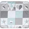 roba - Coperta per neonati Happy Patch, 2 lati: 1x super morbida, calda e soffice, 1x 100% cotone