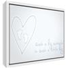 Feel Good Art - Tela ecologica con cornice in legno bianco massiccio, 34 x 24 x 3 cm, piccola, blu tenero