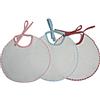 Bubabù BAV048 6 Bavaglini da Ricamare Dixi Bavaglini in eramine con Laccetti 21x21 cm Made in Italy