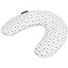 Träumeland T041002 - Cuscino per allattamento con imbottitura in microperle in polistirolo e fodera 100% cotone, sfoderabile, motivo n°2, colore: Grigio