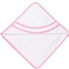Filet - Accappatoio Triangolo | Per Neonati E Prima Infanzia | Con Taschina A Forma Di Cuore In Tela Aida Da Ricamare - Bianco, color Rosa, 0-12 mesi, 300 g
