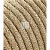 Merlotti Cavo elettrico tondo rotondo rivestito in tessuto colorato Filato Grezzo Canvas Juta 10 metri 2x0,75 per lampadari, lampade, abat jour, design. Made in Italy!