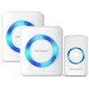 TECKNET Campanelli Wireless Impermeabile, Campanello Senza Fili Portatile Wireless Doorbell, 55 Suonerie, Indicatori LED, 400M Operativo a Grande Distanza, 5 Volumi Selezionabili, Italia Spina