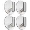 Aikzik SAH-STY-0101 4 STK. Ganci autoadesivi, max 8 kg, gancio per accappatoio, gancio per asciugamani, gancio da parete in acciaio inox, per bagno e cucina, senza viti, argento