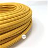 LaMorell LightDesign Cavo Elettrico Tondo/Rotondo Rivestito in Tessuto. Colore Giallo Senape Cotone. Sezione 2x0.75 (10 Metri)