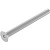 SECCARO Vite a testa svasata M6 x 70 mm, acciaio inox V2A VA A2, DIN 7991 / ISO 10642, esagono incassato, 20 pezzi