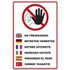 geschenke-fabrik.de Pannello Betreten Verboten (Ingresso proibito), in diverse lingue, in alluminio Dibond 200 x 300 mm, spessore 3 mm