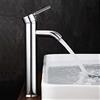 GAVAER Rubinetto Bagno Lavabo, per Miscelatore Lavabo Alto e Lavandino Bagno, e Fredda e Calda Regolabile Rubinetto. Finitura Cromata Lucida, Struttura in Metallo di Alta Qualità.