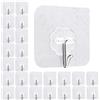 KATELUO 24 pezzi Gancio autoadesivo, Ganci portasciugamani, Gancio appendiabiti,Ganci in plastica, Impermeabile, Rimovibile - Adatto Utilizzato in Cucina, Bagno (10kg Max)