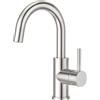 CREA Rubinetto Cucina, Rubinetto Lavello Girevole a 360°, Miscelatore Monocomando per Bagno o Piccola Cucina, Rubinetto Lavandino Bagno con Bocca Alta, Acciaio Inox