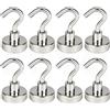 ZFYQ Gancio Magnetico, 25MM 20KG 44lbs Potente Magnete al Neodimio Supporto a Gancio per gli Accessori di Cucina Casa Portaoggetti e Organizzazione, 8 Pezzi