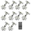 LOOTICH 90 Grado Battuta Interna Cerniere 26 mm con Ammortizzatore per Porte Soft Close Cerniera per Cucina Armadio Porta Ante Mobili Paracolpi 10 Pezzi
