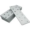 OMIDEAS 10 x Piastre forate (120 x 40 x 2) Piastra di fissaggio, Connettore per legno, Lastrina di giunzione piatta, Piastra di montaggio zincata in acciaio