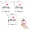 Heiman Mini Rilevatore di Fumo - Red Dot Design Award - Certificato TÜV EN 14604, CE, UKCA, DBI e RoHS, Sensore Fotoelettrico, Batteria 10 Anni Sostituibile, Test & Silenzio (3 PCS)