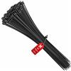 intervisio Fascette Plastica per Cablaggio 300 mm x 7,6 mm, Fermacavo Nere Elettricista 300mm Nylon Cavi Stringicavo, Nero, 100 Pezzi