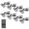 LOOTICH 110 Grado Mezza Battuta Esterna Cerniere 35mm con Ammortizzatore per Porte Soft Close Cerniera per Cucina Armadio Porta Ante Mobili Paracolpi 8 Pcs