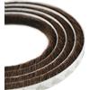 UOOOM 5 metri Striscia autoadesiva a spazzola, antivento e antipolvere, guarnizione per porte e finestre, larghezza 9mm, Altezza 15 mm (Marrone)