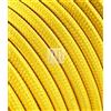 LaMorell LightDesign Cavo elettrico tondo rivestito in tessuto colorato per lampadari, lampade, abat jour. Il cavo elettrico diventa design! Scegli fra 30 colori. 5 Metri 2x0,75. Made in Italy! Giallo