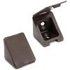 Sossai 100 x sossai® Staffa Angolare / Angelo Retto Staffe / Connettore Angolare (100 pz.) | BT1, 2 fori | Colore: marrone | Materiale: Plastica