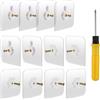 OOTSR 12-Set 70x70mm Viti Adesive Staccabili Montaggio a Parete Stick-on Chiodi Adesive No-Trace No Foratura con Cacciavite per il Bagno Cucina Ripostiglio della Cucina Tile Wall Shower Room