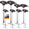 INBUS® 70129 Set Chiavi a Brugola con impugnatura a T 8pz, 2-10mm, con HybridTouch — Made in Germany