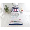 Rapport Home London Underground-Set Copripiumino e federe, Letto Singolo, Colore: Bianco