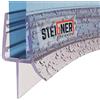 STEIGNER Guarnizione Doccia, 200cm, per Spessore Vetro 6/7/ 8 mm, Guarnizione semicircolare in PVC, UK03