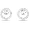 Swarovski Orecchini Creativity Circle, bianco, Placcatura rodio