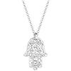 Elli Collana Donna Ciondolo Hamsa Mano Preziosa con Cristalli in Argento Sterling 925