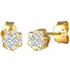 DIAMORE Elli DIAMONDS Orecchini Donne Fiore con Diamante (0,24 ct.) in Oro Giallo 585