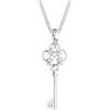 DIAMORE Elli diamonds Collana Donne Chiave di diamante (0,015 Ct.) In Argento Sterling 925