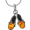 InCollections 241A200280890 - Catenina con pendente da donna con ambra, argento sterling 925