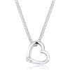 DIAMORE Elli diamonds Collana Donne Cuore Amore Delicato con diamante (0.015 Ct.) In Argento Sterling 925