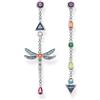Thomas Sabo Orecchini da Donna con Libellula Multicolore in Argento 925 H2033-313-7