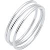 Elli Anello da Donna in Argento 925 Sterling 925 con Nessuna Funzione Calendario, Misura 18
