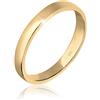 Elli Anello da Donna, in Argento 925, Placcato Oro, Misura 58
