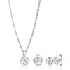 Elli Set di Gioielli Donna Classico Simple con Cristalli in Argento Sterling 925
