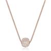 Elli Collana con Pendente da Donna Placcato Oro Rosa con Cristallo Marrone