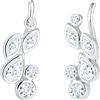 Elli Orecchini a Perno da Donna in Argento 925 conOssido di Zirconio Bianco 0.024ct