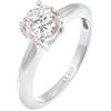 Elli Anello Elli Donna Solitario con Pietre di Zirconia Cubica in Argento Sterling 925