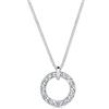 Elli Collana da Donna Ciondolo Cerchio Tendanze con Cristalli in Argento Sterling 925