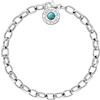 Thomas Sabo Bracciale con charm da donna in argento sterling 925, 16 cm (14,5 + 1,5 di lunghezza del medaglione)